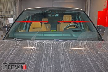 1 549 р. Водостоки (дефлектора) лобового стекла Стрелка 11 Land Rover Range Rover 5 L460 (2021-2025)  с доставкой в г. Чебоксары. Увеличить фотографию 2