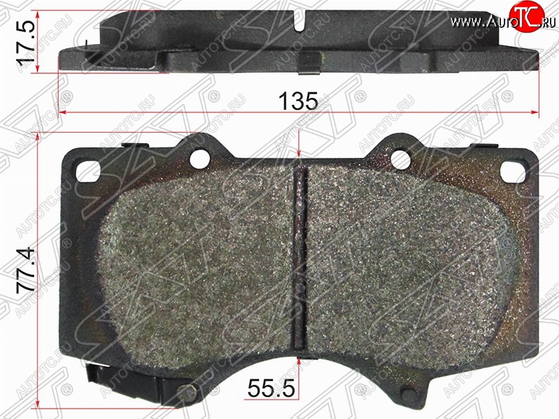 1 499 р. Комплект тормозных колодок SAT (с керам. наполн.) Lexus GX460 J150 1-ый рестайлинг (2013-2019)  с доставкой в г. Чебоксары