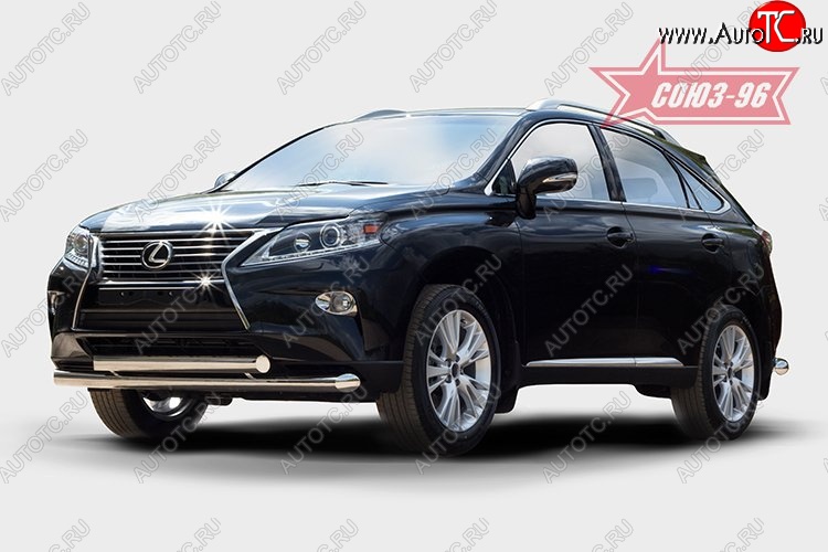 29 654 р. Защита переднего бампера двойная Souz-96 (d76/75х42). Lexus RX450H AL10 дорестайлинг (2009-2012)  с доставкой в г. Чебоксары