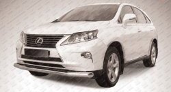 Одинарная защита переднего бампера диаметром 76 мм Slitkoff Lexus RX  270 - RX350  AL10