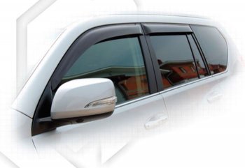2 299 р. Дефлектора окон CA-Plastiс Lexus GX460 J150 дорестайлинг (2009-2013) (серия Classic полупрозрачный, Без хром.молдинга, Крепление только на скотч)  с доставкой в г. Чебоксары. Увеличить фотографию 2