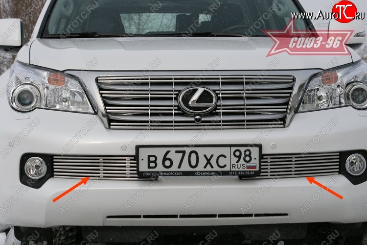 9 359 р. Декоративный элемент воздухозаборника Souz-96 (d10) Lexus GX460 J150 дорестайлинг (2009-2013)  с доставкой в г. Чебоксары