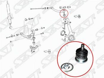 749 р. Шаровая опора верхнего рычага SAT Lexus GX460 J150 дорестайлинг (2009-2013)  с доставкой в г. Чебоксары. Увеличить фотографию 2