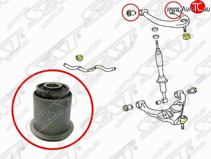499 р. Сайлентблок верхнего рычага SAT Lexus GX460 J150 дорестайлинг (2009-2013)  с доставкой в г. Чебоксары
