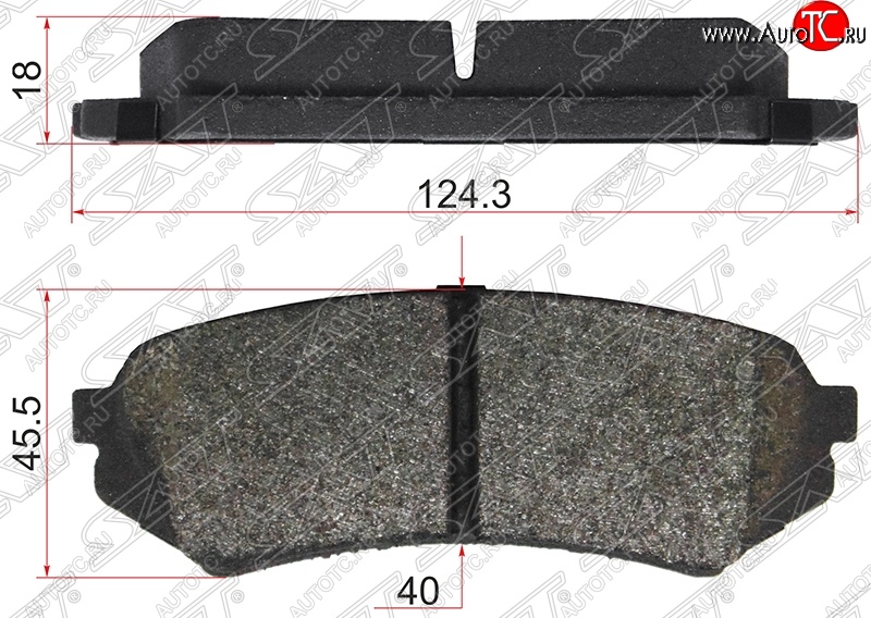 699 р. Колодки тормозные SAT (задние) Toyota Land Cruiser 10 100 2-ой рестайлинг (2005-2007)  с доставкой в г. Чебоксары