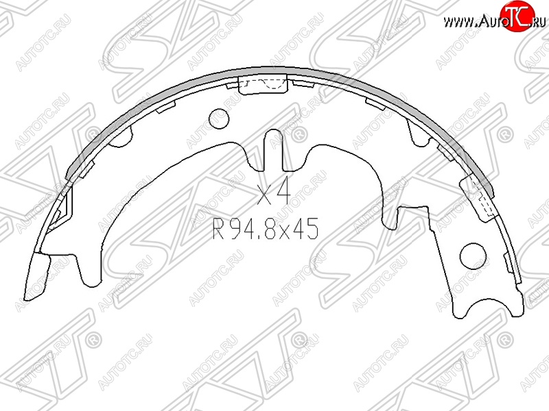 1 299 р. Колодки тормозные SAT (ручного тормоза) Lexus IS200 XE10 седан (1998-2005)  с доставкой в г. Чебоксары