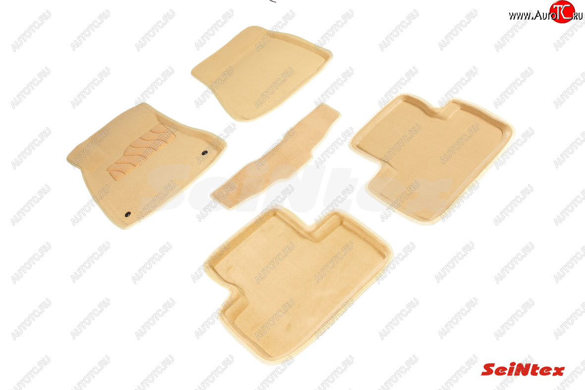 7 399 р. Текстильные 3D коврики в салон (кроме версий с гибрид. двигателем) SEINTEX бежевые Lexus IS250 XE20 седан дорестайлинг (2005-2013)  с доставкой в г. Чебоксары