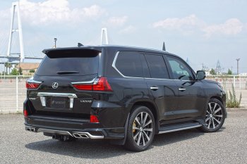 22 699 р. Накладка заднего бампера Автократ (без глушителя) Lexus LX570 J200 2-ой рестайлинг (2015-2022) (Неокрашенная)  с доставкой в г. Чебоксары. Увеличить фотографию 5