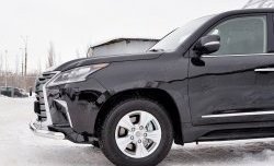17 699 р. Защита переднего бампера (Ø76 мм, нержавейка) SLITKOFF Lexus LX450d J200 2-ой рестайлинг (2015-2022)  с доставкой в г. Чебоксары. Увеличить фотографию 3