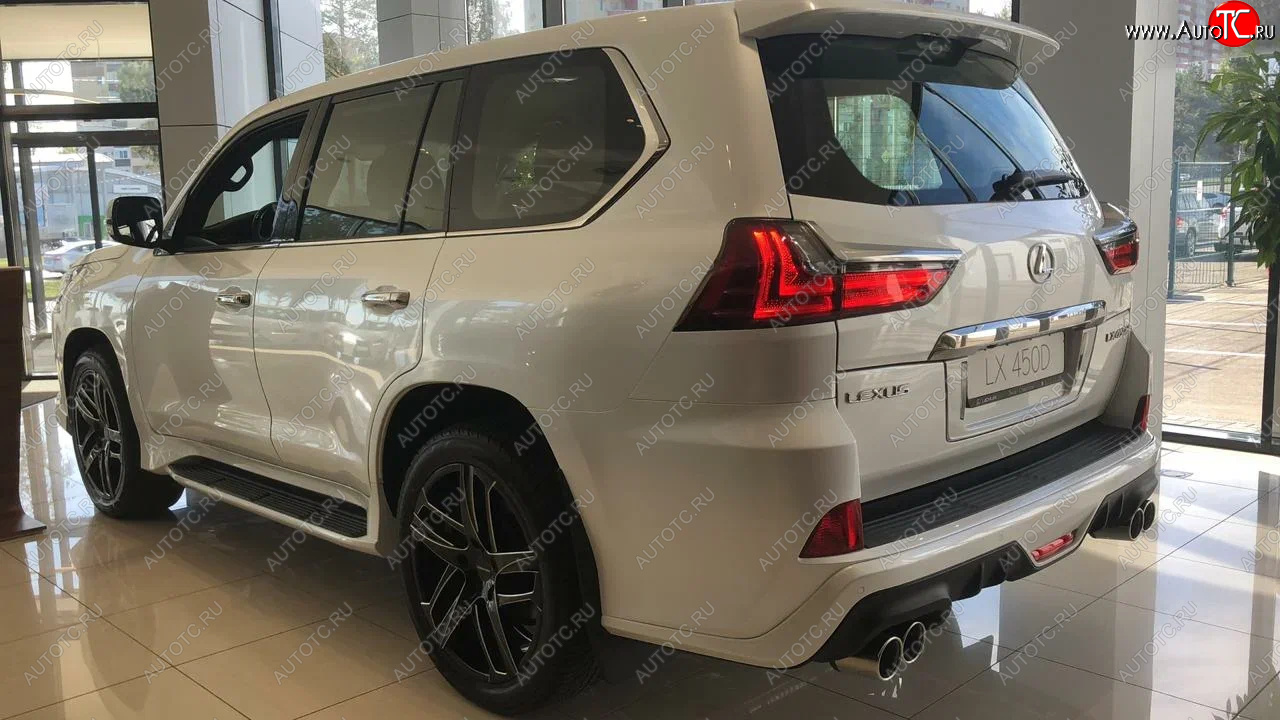36 999 р. Юбка заднего бампера HEMMES Lexus LX570 J200 2-ой рестайлинг (2015-2022) (Неокрашенная)  с доставкой в г. Чебоксары