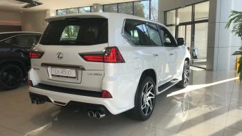 36 999 р. Юбка заднего бампера HEMMES Lexus LX570 J200 2-ой рестайлинг (2015-2022) (Неокрашенная)  с доставкой в г. Чебоксары. Увеличить фотографию 2