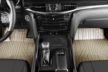 5 999 р. Коврик в салони премиум-класса Kvest (бежевый/черный) Lexus LX570 J200 2-ой рестайлинг (2015-2022)  с доставкой в г. Чебоксары. Увеличить фотографию 2