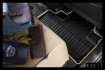 1 569 р. Коврик в салони премиум-класса Kvest (серый/серый) Lexus LX570 J200 2-ой рестайлинг (2015-2022)  с доставкой в г. Чебоксары. Увеличить фотографию 6