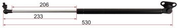 Левый упор крышки багажника SAT (газовый) Toyota Land Cruiser 10 100 1-ый рестайлинг (2002-2005)