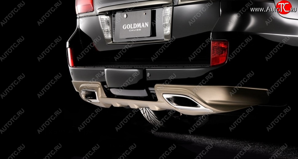 15 349 р. Накладка на задний бампер GOLDMAN DAMD Lexus LX570 J200 дорестайлинг (2007-2012) (Неокрашенная)  с доставкой в г. Чебоксары