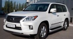 23 999 р. Защита переднего бампера (2 трубыØ42 и 75х42 мм, нержавейка) SLITKOFF Lexus LX570 J200 дорестайлинг (2007-2012)  с доставкой в г. Чебоксары. Увеличить фотографию 4