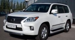 16 749 р. Одинарная защита переднего бампера SLITKOFF диаметром 76 мм Lexus LX570 J200 дорестайлинг (2007-2012)  с доставкой в г. Чебоксары. Увеличить фотографию 4