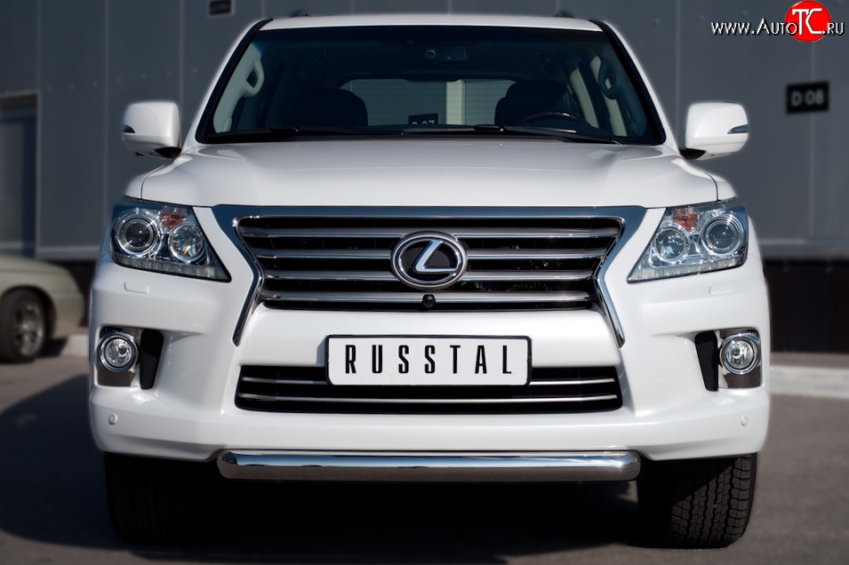 16 749 р. Одинарная защита переднего бампера SLITKOFF диаметром 76 мм Lexus LX570 J200 дорестайлинг (2007-2012)  с доставкой в г. Чебоксары
