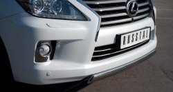 12 999 р. Защита переднего бампера Russtal из овальной трубы диаметром 75x42 мм Lexus LX570 J200 дорестайлинг (2007-2012)  с доставкой в г. Чебоксары. Увеличить фотографию 2
