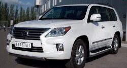 12 999 р. Защита переднего бампера Russtal из овальной трубы диаметром 75x42 мм Lexus LX570 J200 дорестайлинг (2007-2012)  с доставкой в г. Чебоксары. Увеличить фотографию 4