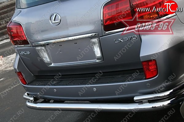 25 667 р. Двойная защита заднего бампера Souz-96 (d76/42)  Lexus LX570  J200 (2007-2012) дорестайлинг  с доставкой в г. Чебоксары
