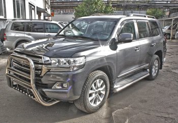 27 999 р. Защита переднего бампера WINBO (Ø76 мм, нержавейка) Lexus LX570 J200 дорестайлинг (2007-2012)  с доставкой в г. Чебоксары. Увеличить фотографию 2
