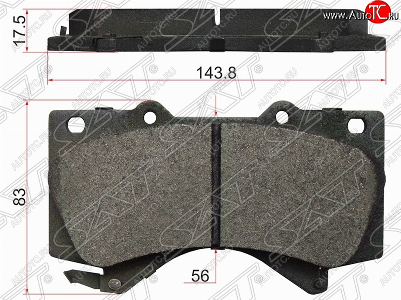 1 249 р. Колодки тормозные SAT (передние) Toyota Land Cruiser 200 дорестайлинг (2007-2012)  с доставкой в г. Чебоксары