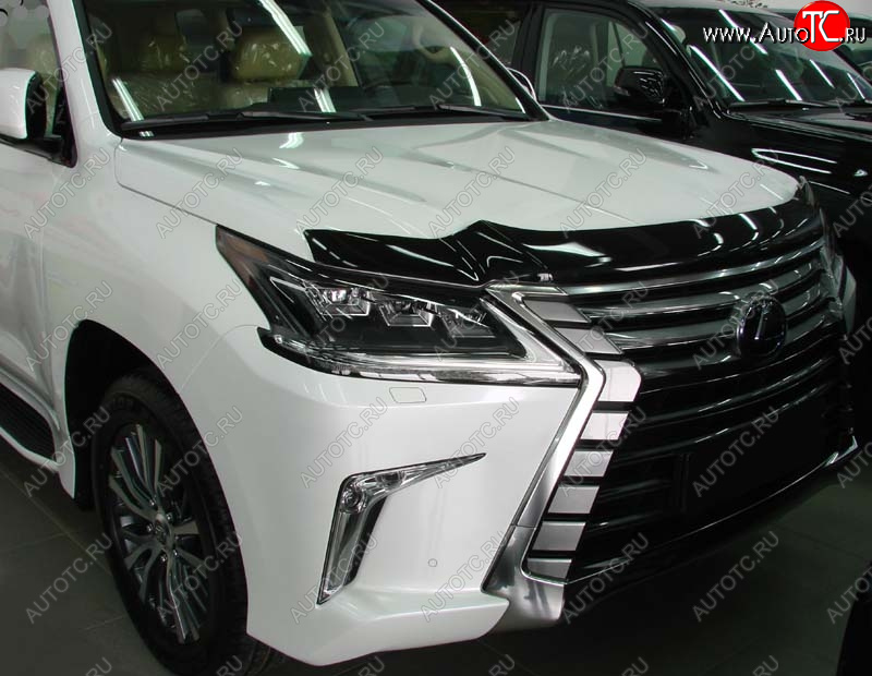 3 379 р. Дефлектор капота SIM Lexus LX570 J200 2-ой рестайлинг (2015-2022)  с доставкой в г. Чебоксары
