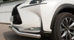 15 999 р. Защита переднего бампера (Ø63 мм волна, нержавейка, F-SPORT) SLITKOFF Lexus NX200T Z10 (2014-2017)  с доставкой в г. Чебоксары. Увеличить фотографию 3