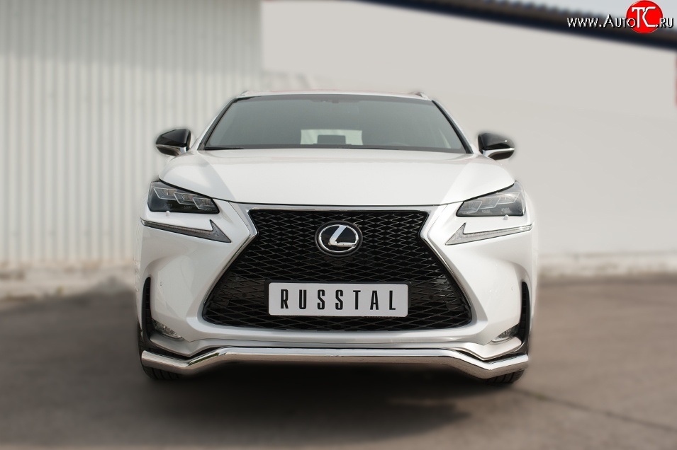 15 999 р. Защита переднего бампера (Ø63 мм волна, нержавейка, F-SPORT) SLITKOFF Lexus NX200T Z10 (2014-2017)  с доставкой в г. Чебоксары