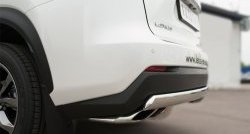 11 599 р. Защита заднего бампера (Ø75x42 мм, нержавейка, F-Sport) Russtal Lexus NX200T Z10 (2014-2017)  с доставкой в г. Чебоксары. Увеличить фотографию 3