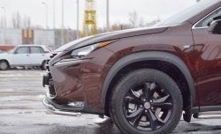 16 999 р. Защита переднего бампера (2 трубыØ42 мм, нержавейка) SLITKOFF Lexus NX200 Z10 дорестайлинг (2014-2017)  с доставкой в г. Чебоксары. Увеличить фотографию 3