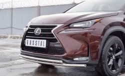 16 999 р. Защита переднего бампера (2 трубыØ42 мм, нержавейка) SLITKOFF Lexus NX200 Z10 дорестайлинг (2014-2017)  с доставкой в г. Чебоксары. Увеличить фотографию 4