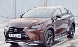 14 999 р. Защита переднего бампера (Ø42 мм, волна, нержавейка) SLITKOFF Lexus NX200 Z10 дорестайлинг (2014-2017)  с доставкой в г. Чебоксары. Увеличить фотографию 2