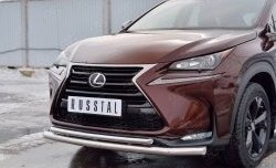 18 799 р. Защита переднего бампера (2 трубыØ63 и 42 мм, нержавейка) SLITKOFF Lexus NX200 Z10 дорестайлинг (2014-2017)  с доставкой в г. Чебоксары. Увеличить фотографию 4