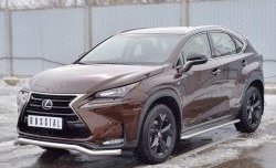 16 949 р. Защита переднего бампера (Ø63 мм волна, нержавейка) SLITKOFF Lexus NX200 Z10 дорестайлинг (2014-2017)  с доставкой в г. Чебоксары. Увеличить фотографию 2