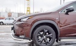 16 949 р. Защита переднего бампера (Ø63 мм волна, нержавейка) SLITKOFF Lexus NX200 Z10 дорестайлинг (2014-2017)  с доставкой в г. Чебоксары. Увеличить фотографию 3