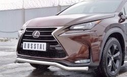 16 949 р. Защита переднего бампера (Ø63 мм волна, нержавейка) SLITKOFF Lexus NX200 Z10 дорестайлинг (2014-2017)  с доставкой в г. Чебоксары. Увеличить фотографию 4