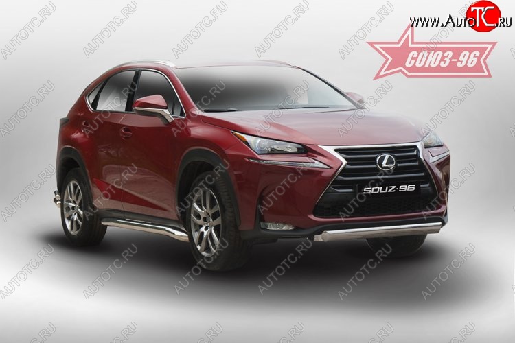 18 269 р. Защита переднего бампера из овальной трубы (d75х42) Souz-96 Lexus NX200 Z10 дорестайлинг (2014-2017)  с доставкой в г. Чебоксары