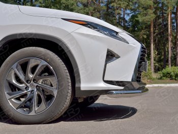 19 299 р. Защита переднего бампера (Ø63 мм, нержавейка, кроме F-Sport) SLITKOFF  Lexus RX350L  AL20 (2017-2022) дорестайлинг, рестайлинг  с доставкой в г. Чебоксары. Увеличить фотографию 3