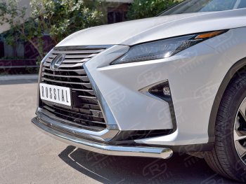 19 299 р. Защита переднего бампера (Ø63 мм, нержавейка, кроме F-Sport) SLITKOFF  Lexus RX350L  AL20 (2017-2022) дорестайлинг, рестайлинг  с доставкой в г. Чебоксары. Увеличить фотографию 4