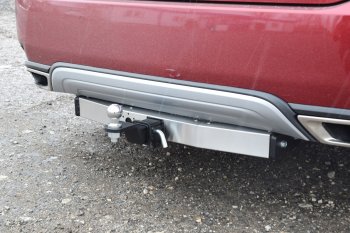 17 849 р. Фаркоп Petroil Tuning (съемный квадрат, с нержавеющей пластиной, кроме F-Sport) Lexus RX350L AL20 рестайлинг (2019-2022)  с доставкой в г. Чебоксары. Увеличить фотографию 4