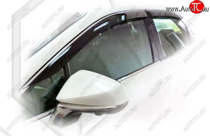 2 099 р. Дефлектора окон CA-Plastic Lexus RX 200T AL20 дорестайлинг (2015-2017) (Classic полупрозрачный, Без хром.молдинга)  с доставкой в г. Чебоксары
