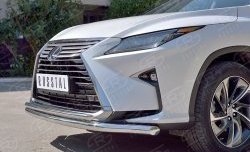 19 549 р. Защита переднего бампера (2 трубыØ63 и 42 мм, нержавейка) SLITKOFF Lexus RX 200T AL20 дорестайлинг (2015-2017)  с доставкой в г. Чебоксары. Увеличить фотографию 4