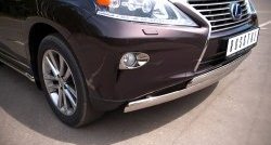 16 849 р. Защита переднего бампера (2 трубыØ75х42 мм, нержавейка) Russtal Lexus RX350 AL10 дорестайлинг (2008-2012)  с доставкой в г. Чебоксары. Увеличить фотографию 2