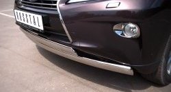 16 849 р. Защита переднего бампера (2 трубыØ75х42 мм, нержавейка) Russtal Lexus RX350 AL10 дорестайлинг (2008-2012)  с доставкой в г. Чебоксары. Увеличить фотографию 3