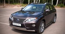 16 849 р. Защита переднего бампера (2 трубыØ75х42 мм, нержавейка) Russtal Lexus RX350 AL10 дорестайлинг (2008-2012)  с доставкой в г. Чебоксары. Увеличить фотографию 4