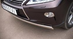11 599 р. Защита переднего бампера (Ø75х42 мм, нержавейка) Russtal Lexus RX350 AL10 дорестайлинг (2008-2012)  с доставкой в г. Чебоксары. Увеличить фотографию 3