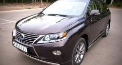 11 599 р. Защита переднего бампера (Ø75х42 мм, нержавейка) Russtal Lexus RX350 AL10 дорестайлинг (2008-2012)  с доставкой в г. Чебоксары. Увеличить фотографию 4