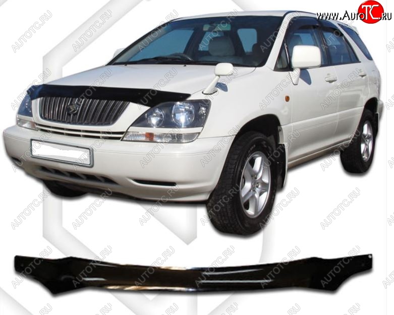 2 199 р. Дефлектор капота CA-Plastic Lexus RX300 XU10 дорестайлинг (1995-2001) (серия Classic черный, Без надписи)  с доставкой в г. Чебоксары